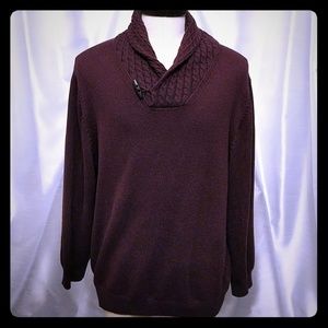 Weatherproof vintage cotton v-neck men sweater XL